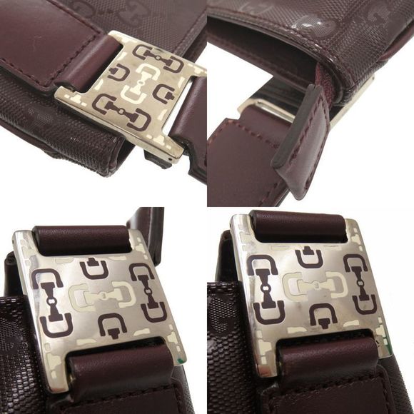 Gucci GG Imprime Shoulder Bag Crossbody Shoulder 336670 PVC Leather Bordeaux - Picture 8 of 10